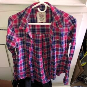 SO Pink and Blue and White Flannel